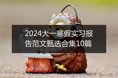 2024大一寒假实习报告范文甄选合集10篇