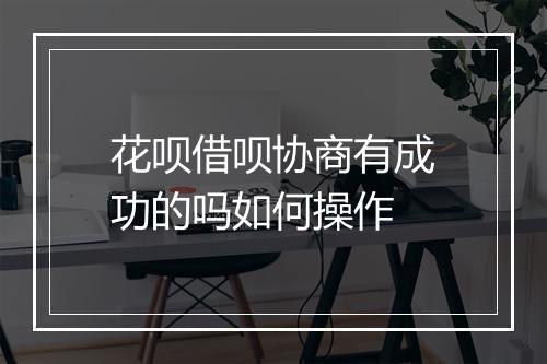 花呗借呗协商有成功的吗如何操作