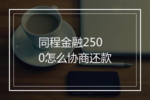 同程金融2500怎么协商还款