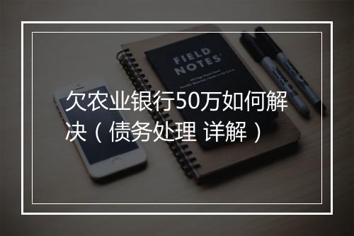 欠农业银行50万如何解决（债务处理 详解）