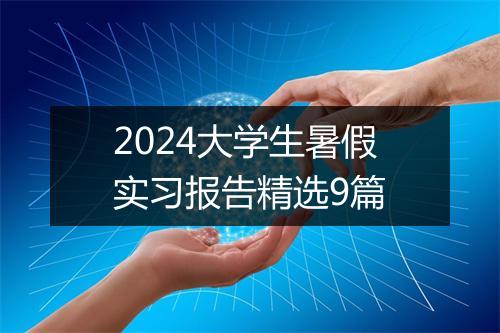 2024大学生暑假实习报告精选9篇