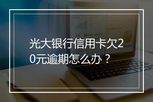 光大银行信用卡欠20元逾期怎么办？