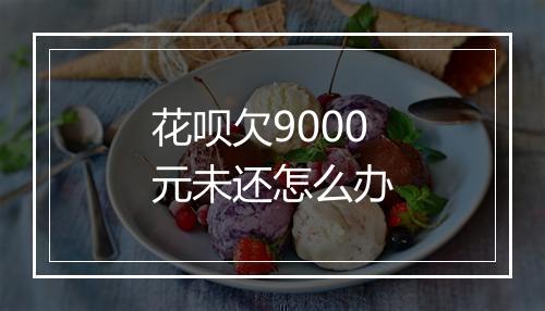 花呗欠9000元未还怎么办
