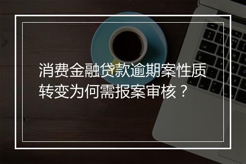 消费金融贷款逾期案性质转变为何需报案审核？