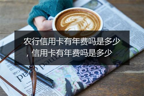 农行信用卡有年费吗是多少，信用卡有年费吗是多少