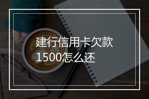 建行信用卡欠款1500怎么还