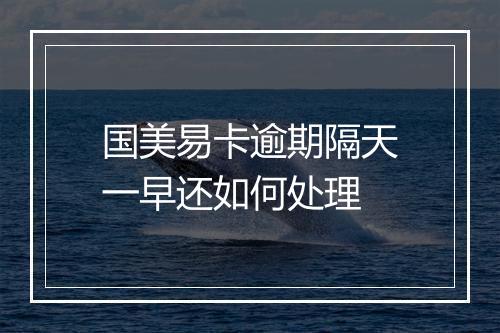 国美易卡逾期隔天一早还如何处理