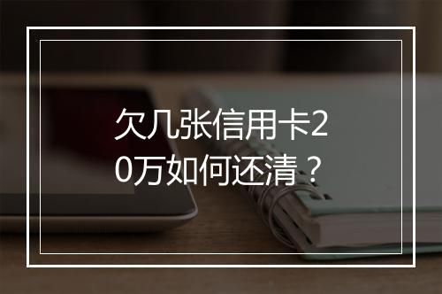 欠几张信用卡20万如何还清？