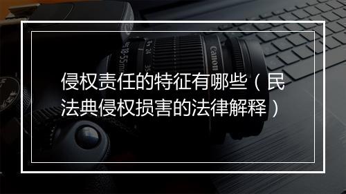 侵权责任的特征有哪些（民法典侵权损害的法律解释）