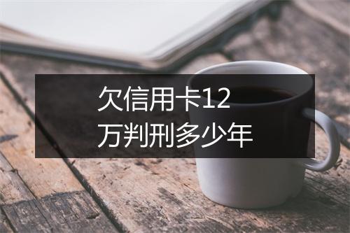 欠信用卡12万判刑多少年