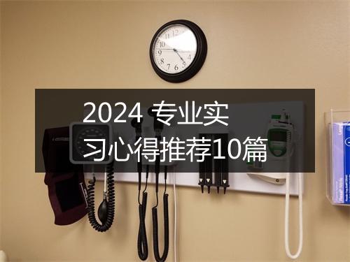 2024 专业实习心得推荐10篇
