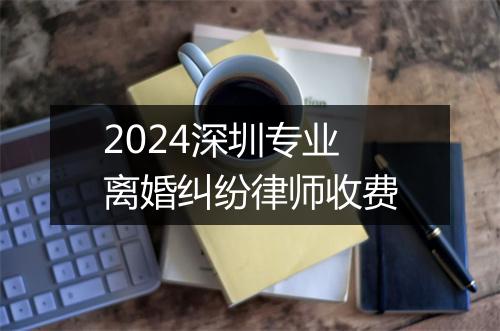 2024深圳专业离婚纠纷律师收费