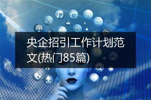 央企招引工作计划范文(热门85篇)