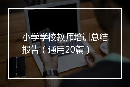 小学学校教师培训总结报告（通用20篇）