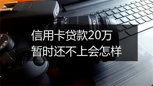 信用卡贷款20万暂时还不上会怎样