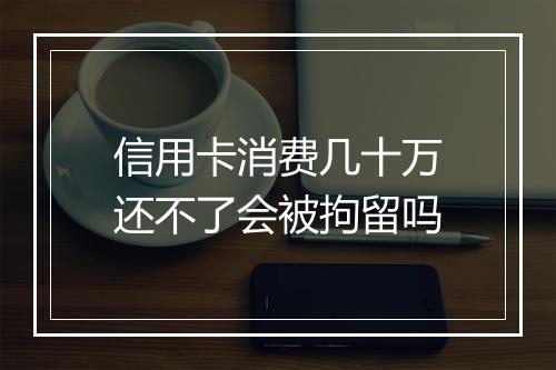 信用卡消费几十万还不了会被拘留吗