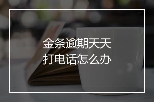 金条逾期天天打电话怎么办