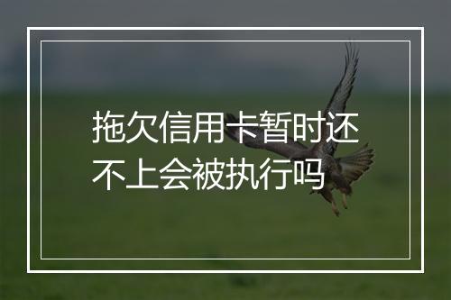 拖欠信用卡暂时还不上会被执行吗