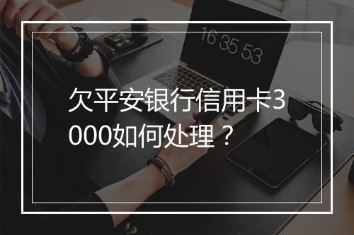 欠平安银行信用卡3000如何处理？