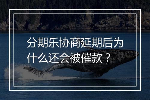 分期乐协商延期后为什么还会被催款？