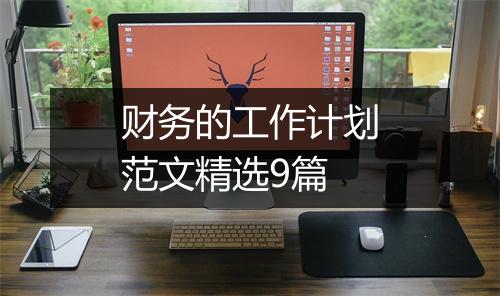 财务的工作计划范文精选9篇