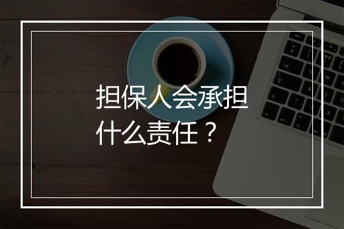 担保人会承担什么责任？