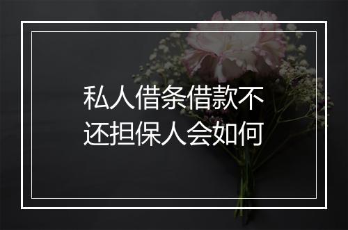 私人借条借款不还担保人会如何