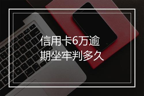 信用卡6万逾期坐牢判多久
