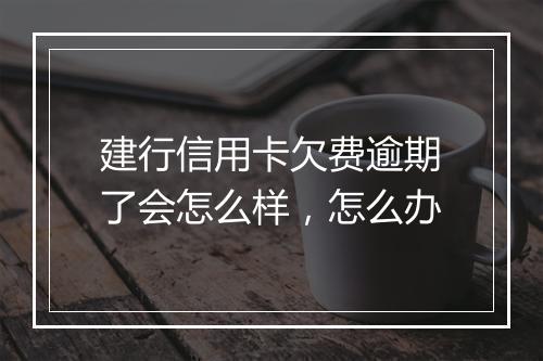 建行信用卡欠费逾期了会怎么样，怎么办