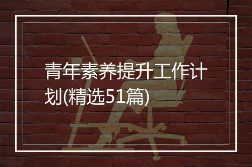 青年素养提升工作计划(精选51篇)
