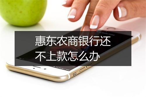 惠东农商银行还不上款怎么办