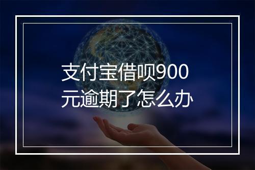 支付宝借呗900元逾期了怎么办