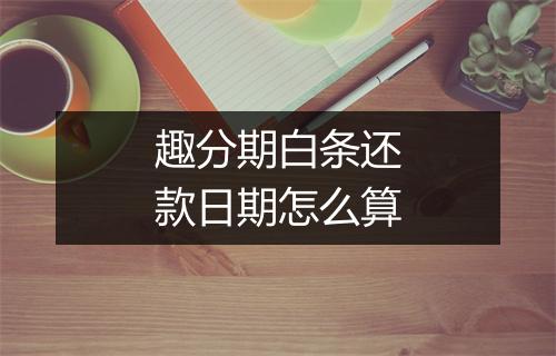 趣分期白条还款日期怎么算