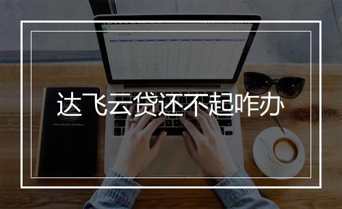 达飞云贷还不起咋办