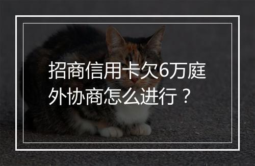 招商信用卡欠6万庭外协商怎么进行？