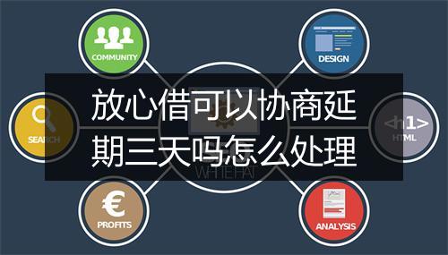 放心借可以协商延期三天吗怎么处理
