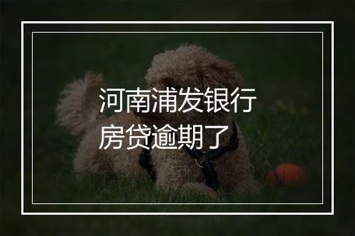 河南浦发银行房贷逾期了
