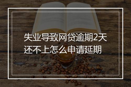 失业导致网贷逾期2天还不上怎么申请延期