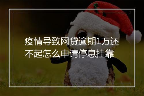 疫情导致网贷逾期1万还不起怎么申请停息挂靠
