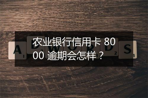 农业银行信用卡 8000 逾期会怎样？