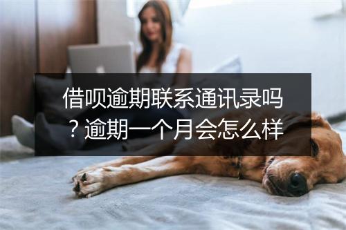 借呗逾期联系通讯录吗？逾期一个月会怎么样