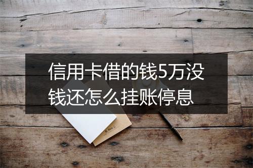 信用卡借的钱5万没钱还怎么挂账停息
