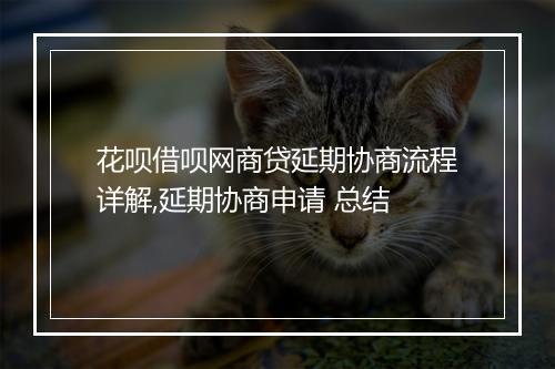 花呗借呗网商贷延期协商流程详解,延期协商申请 总结