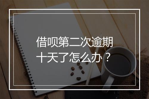 借呗第二次逾期十天了怎么办？