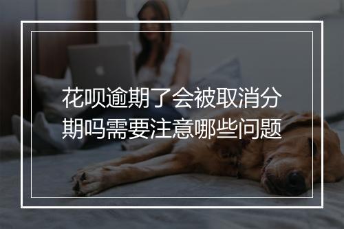 花呗逾期了会被取消分期吗需要注意哪些问题