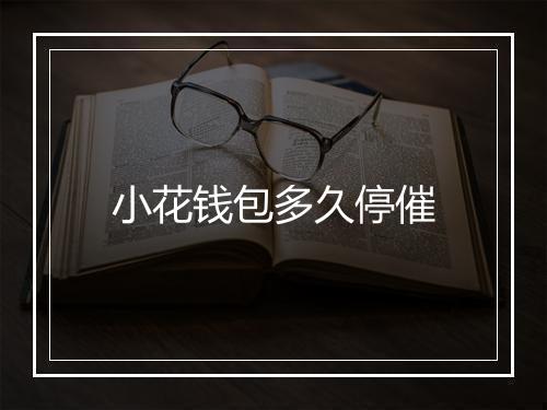 小花钱包多久停催