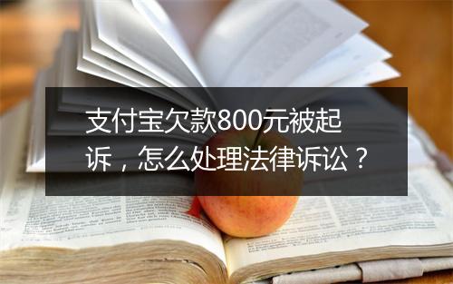 支付宝欠款800元被起诉，怎么处理法律诉讼？