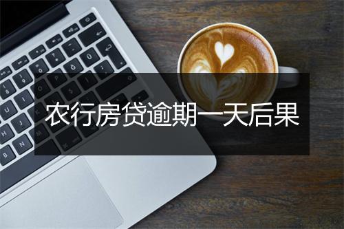 农行房贷逾期一天后果