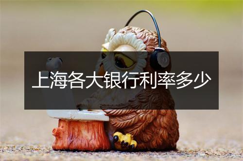 上海各大银行利率多少