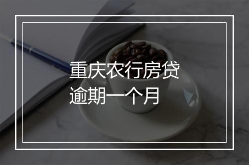 重庆农行房贷逾期一个月